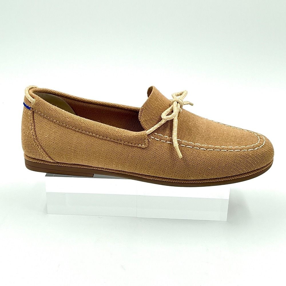 Rothys Size 10 Camel Tan Knit Loafer Moccasin Flat Shoes NEW The Boat Shoe $189